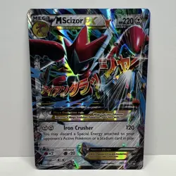 Pokemon M Scizor EX 77/122 Breakpoint Mega Full Art Ultra Rare Holo Card - Image 1