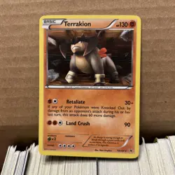Pokemon Card - Terrakion - Reverse Holo - Rare (73/101) BW Noble Victories *LP* - Image 1