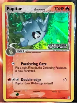 Pokemon Card - Pupitar (Delta Species) Delta Species 51/113 Reverse Holo Stamped - Image 1