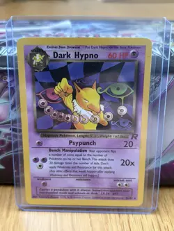 Pokemon TCG 2000 Team Rocket Dark Hypno 26/82 Non-Holo Rare Card LP - Image 3