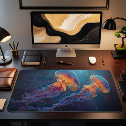 MTG Playmat | Jellyfish Desk Mat | Ocean Themed Playmat | Unofficial MTG Playmat - Image 1