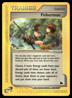 Pokemon Cards Fisherman 125/144 Skyridge WOTC Uncommon NM *2 - Image 1