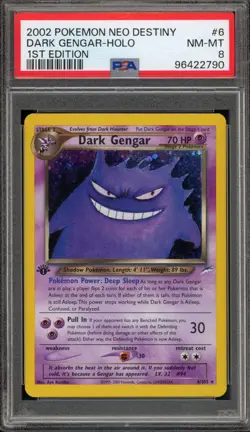 Pokemon Dark Gengar Neo Destiny 1st Edition Holo Rare #6 PSA 8 - Image 1
