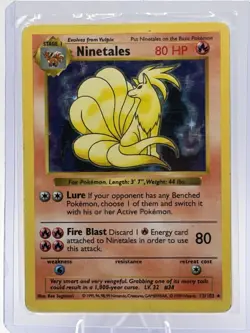 Pokemon TCG Ninetales Base Set Holo 12/102 - Image 1