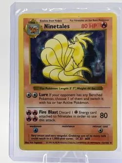 Pokemon TCG Ninetales Base Set Holo 12/102 - Image 2