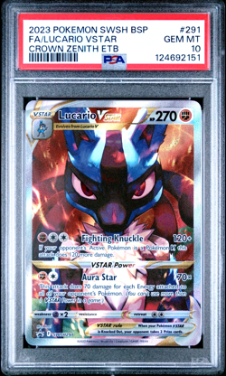 PSA 10 Lucario VSTAR SWSH291 Promo 2023 Pokemon Crown Zenith Elite Trainer Box - Image 1