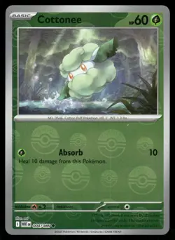 Cottonee (Poke Ball Pattern) 004/086 Common White Flare Pokemon Near Mint - Image 1