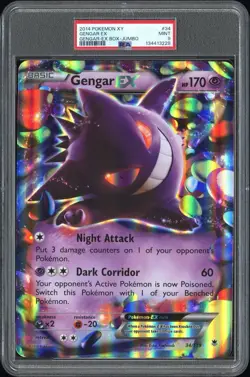 GENGAR EX JUMBO PSA 9 MINT 2014 POKEMON XY PHANTOM FORCES #34 GENGAR-EX OVERSIZE - Image 1