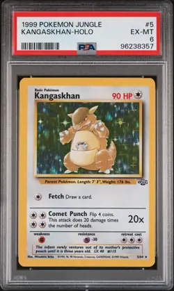 1999 POKEMON JUNGLE #5 KANGASKHAN-HOLO PSA 6 - Image 1
