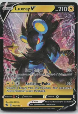 Luxray V 050/189 Holo V Rare Astral Radiance Pokemon Near Mint - Image 1