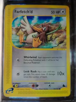 2003 Pokemon Skyridge Farfetch'd 55/144 CGC 9 MINT WOTC Vintage E-Reader Rare - Image 3