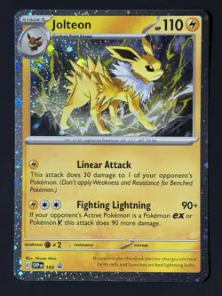Jolteon SVP 169 🌀SWIRL🌀Pokemon TCG Prismatic Evolutions Black Star Promo NM - Image 2