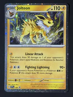 Jolteon SVP 169 🌀SWIRL🌀Pokemon TCG Prismatic Evolutions Black Star Promo NM - Image 3