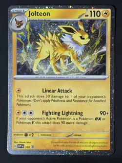 Jolteon SVP 169 🌀SWIRL🌀Pokemon TCG Prismatic Evolutions Black Star Promo NM - Image 4