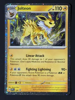 Jolteon SVP 169 🌀SWIRL🌀Pokemon TCG Prismatic Evolutions Black Star Promo NM - Image 5