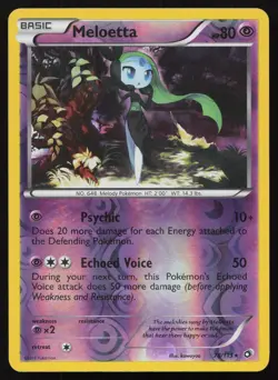 Meloetta 78/113 Reverse Holo Rare Legendary Treasures Pokemon LP - Image 1