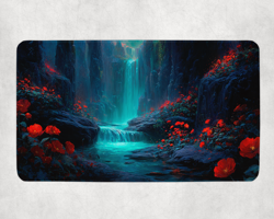 MTG Playmat | Red and Blue Trading Card Game Play Mat | Unofficial MTG Playmat - Image 1