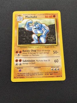 Pokemon TCG Machoke 34/102 Base Set Uncommon Near Mint Unlimited - Image 2