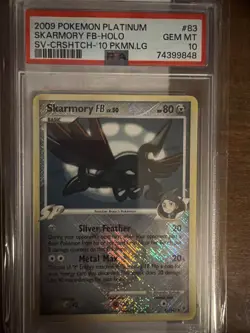 2009 POKEMON PLATINUM SUPREME VICTORS SKARMORY FB CROSSHATCH HOLO #83/147 PSA 10 - Image 1