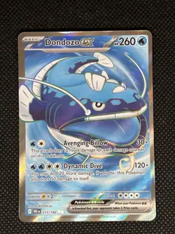 Pokemon Dondozo ex Ultra Rare Full Art Holo 211/182 Sv10 Destined Rivals 280 HP - Image 1