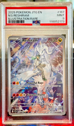 2025 Pokemon N's Reshiram 167/159 Sv09 Journey Together Holo PSA 9 IR - Image 1