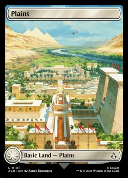 1x - PLAINS - #101 - Full Art - Universes Beyond: Assassin's Creed - NM MTG - Image 1
