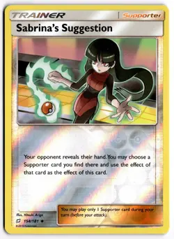 Pokemon TCG Sabrina's Suggestion 154/181 Sm-Team Up Reverse Holo - Image 1