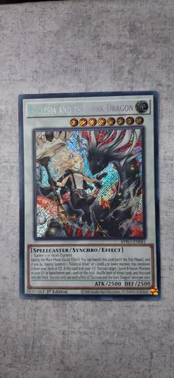 Yu-Gi-Oh! Konami Ecclesia and the Dark Dragon BPRO-EN041 1st Ed Secret Rare - Image 1