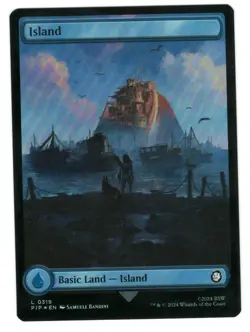 MTG Island 319 Full Art Foil Universe Beyond Fallout Magic The Gathering TCG - Image 1