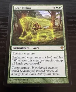 Bear Umbra - Rise of the Eldrazi Magic the Gathering mtg - Image 1