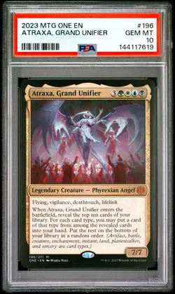 2023 MTG PHYREXIA: ALL WILL BE ONE #196 ATRAXA, GRAND UNIFIER PSA 10 - Image 1