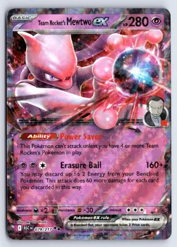 Team Rocket's Mewtwo ex 079/217 ME: Ascended Heroes Pokemon NM - Image 1