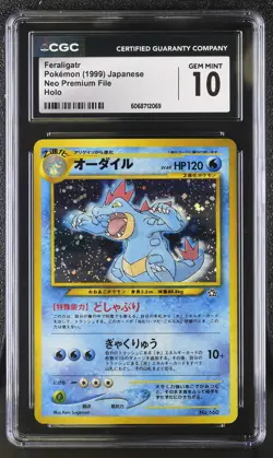 Feraligatr Neo Premium File Holo Pokemon Japanese CGC 10 Gem Mint - Image 1