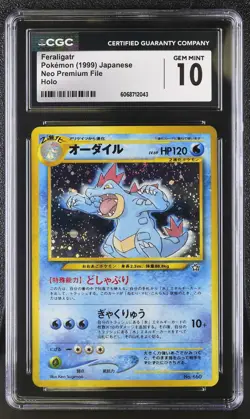 Feraligatr Neo Premium File Holo Pokemon Japanese CGC 10 Gem Mint - Image 1