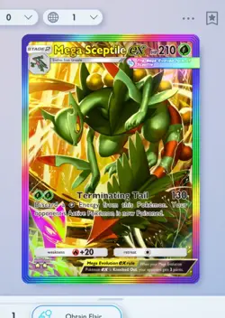 Pokemon TCG Pocket - Mega Sceptile Ex - Rainbow 2⭐Card - Eng - Fast Delivery - Image 1