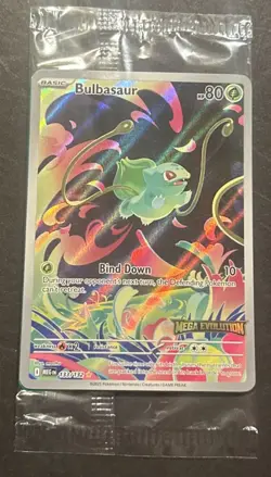 2025 POKEMON MEGA EVOLUTION BULBASAUR ILLUSTRATION RARE PROMO! - Image 4