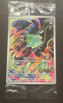 2025 POKEMON MEGA EVOLUTION BULBASAUR ILLUSTRATION RARE PROMO! - Image 5