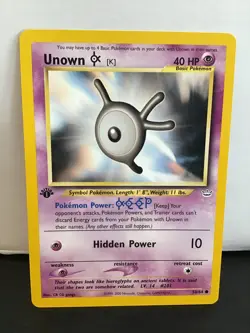 Unown K Pokemon Neo Revelation 58/64 1st Edition Common - Image 1