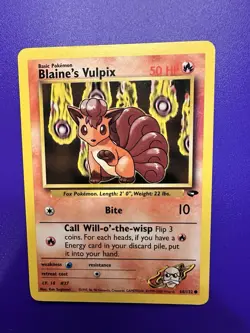 BLAINE'S VULPIX 66/132 GYM CHALLENGE UNLIMITED 2000 POKEMON TCG - Image 1