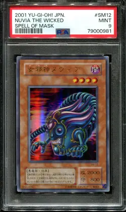 YUGIOH - PSA 9 - NUVIA THE WICKED - SM-12 - SPELL OF MASK - JAPANESE OCG - Image 1