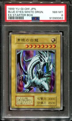 YUGIOH - PSA 8 - BLUE EYES WHITE DRAGON - EX STARTER BOX JAPANESE HOLO - Image 1
