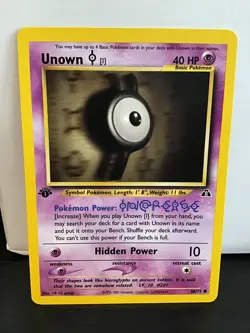 1st Edition Unown [I] 68/75 Pokemon Neo Discovery Common - Image 1
