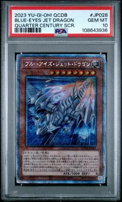 Blue Eyes Jet Dragon QCDB-JP028 PSA 10 2023 Quarter Century Secret Rare Yugioh - Image 1