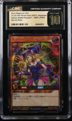 Dark Magician Girl G001-JP002 CGC 10 Pristine 2021 Yugioh Japanese Rush Duel - Image 1