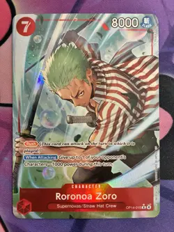 Roronoa Zoro OP14-015 (Alternate Art) The Azure Sea's Seven One Piece English - Image 1