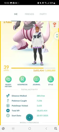 Pokemon Go (Stage 39) Shiny Legendary Palkia ( 37 Shinys )(1.3M stardust) - Image 1
