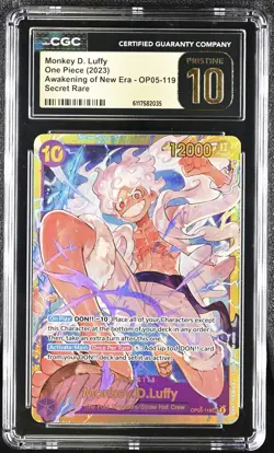 Monkey D. Luffy OP05-119 CGC 10 Pristine 2023 One Piece English - Image 1