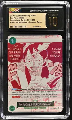 Go All Out From The Very Start!!! OP13-040 CGC 10 Pristine 2025 3rd One Piece - Image 1