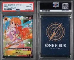 2026 One Piece English Nami ST29-008 Alt Art PSA 10 - Image 3