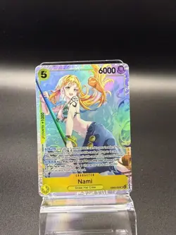 Bandai One Piece CCG Nami EB03-053 SR Super Rare Holo 6000 Power Heroines - Image 1